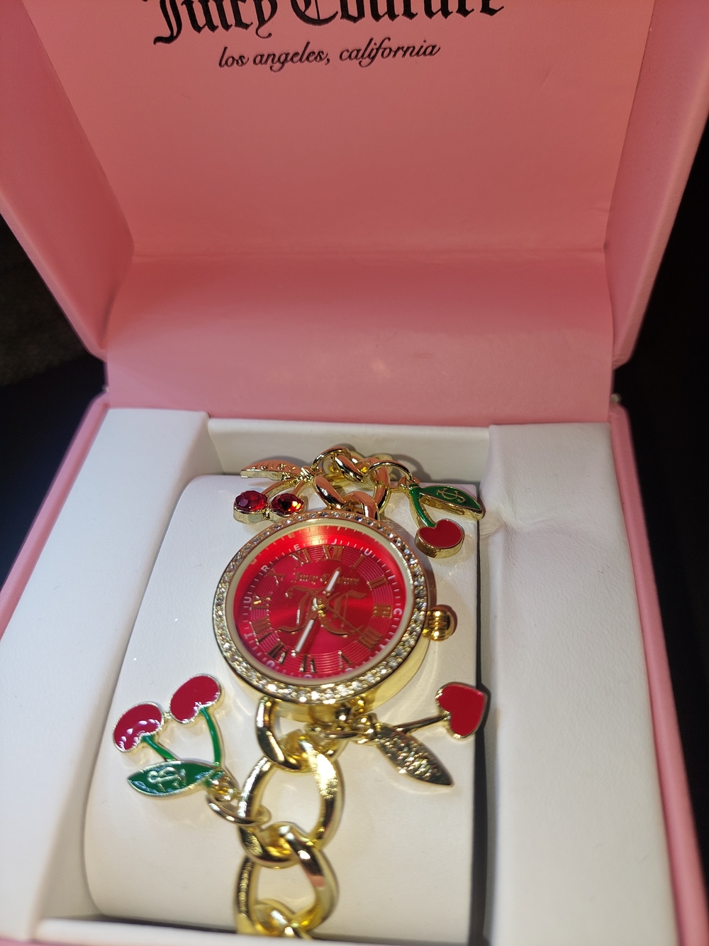 Juicy Couture Women's Red Charm Bracelet Watch
